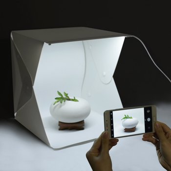 caja de fotografía iluminada