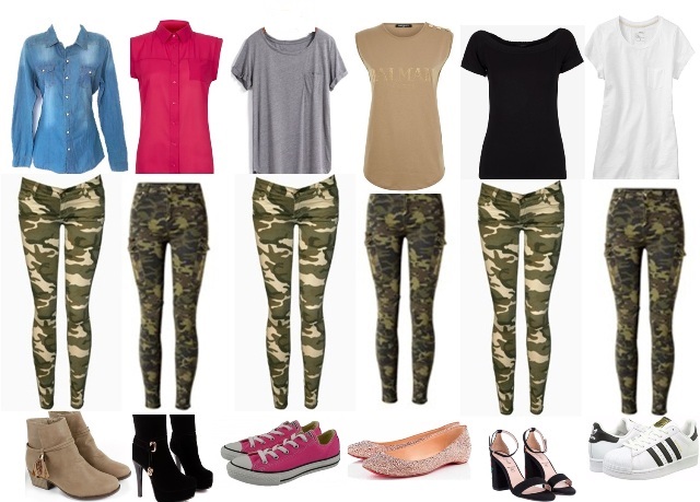 pantalón de camuflaje para mujer